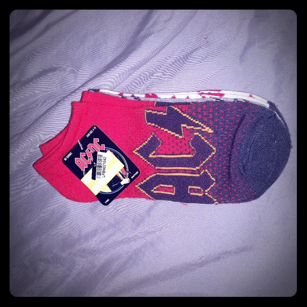 AC/DC graphic ankle socks